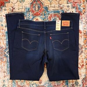 Levi's 711 Skinny Mid Rise Jeans in Deep Indigo